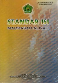 Image of Standar Isi Madrasah Aliyah