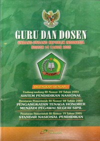Image of Guru dan Dosen: Undang-Undang Republik Indonesia Nomor 14 Tahun  2005